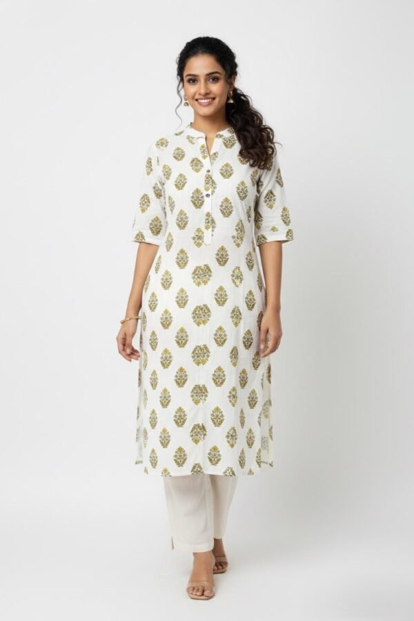 Elegant Cotton Printed Kurti with Co-ord Set