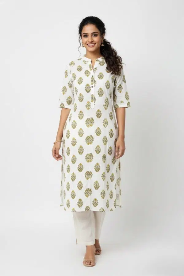 Elegant Cotton Printed Kurti with Co-ord Set