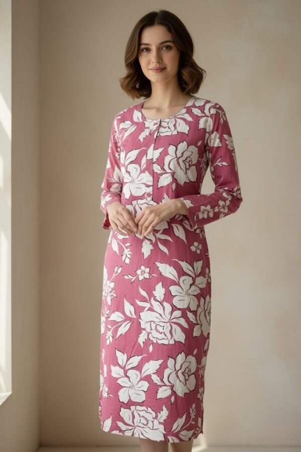 Blush Bloom Premium Rayon Kurti